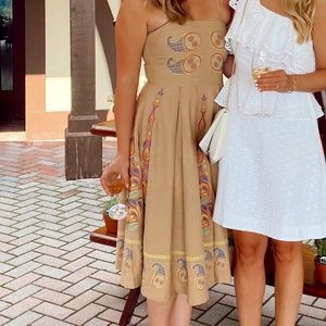 Embroidered Midi Dress